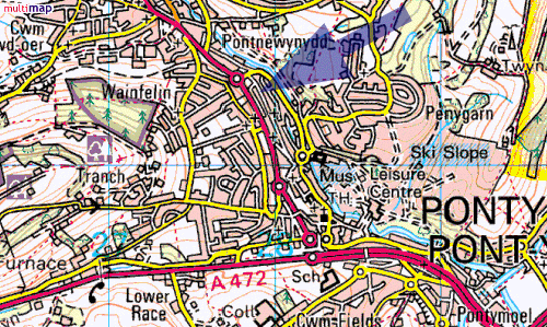 Pontypool Map